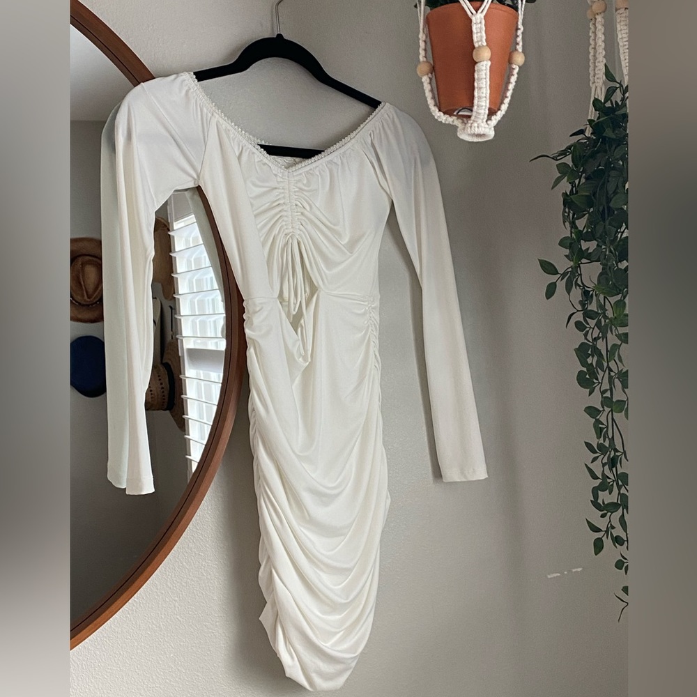 White Long Sleeve Dress